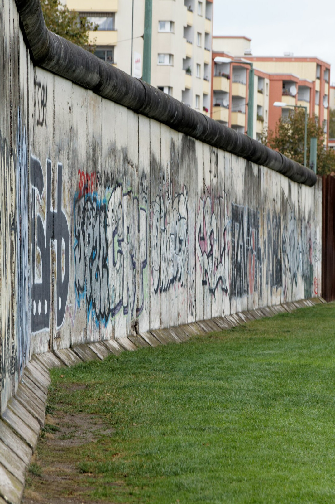Abstract painted section of the Berlin Wall memorial